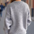 thumbnail image 2 of Besolor Sweaters for Women Fall Long Sleeve Casual Loose Knitted Solid Color Basic Pullover Sweater Tops, 2 of 2