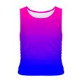 thumbnail image 2 of Plebaso 2025 Débardeurs Froncés pour Femmes Ajustés Col Ras du Cou Sans Manches Chemises Mode Imprimées Blouses de Sortie, 2 of 4