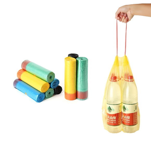 20L transparent kitchen garbage bags with drawstring, drawstring garbage bags