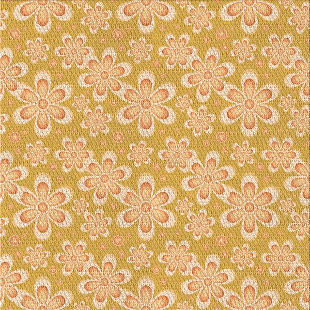 Ahgly Company Tapis d'Intérieur Lavable à la Machine, Carré, Transitionnel, Orange, Tapis de Zone, 4 Pieds Carré