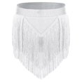 thumbnail image 3 of renvena Jupe de Danse Performance Salsa Rumba à Franges pour Filles Enfants Blanc 16, 3 of 7