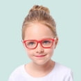 thumbnail image 3 of lionlar Lunettes de Mode Anti-Lumière Bleue en Silicone Enfants Monture Rouge Protection, 3 of 9