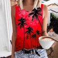thumbnail image 1 of lSLJS Women Floral Printing Tank Round-Neck Sleeveless Block Tunic Tee Tops, Womens Tank Tops, 1 of 5