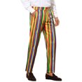 thumbnail image 5 of INSPIRE CHIC Striped Dress Pants for Men's Contrast Color Stripe Trousers 28 Multicolor, 5 of 5