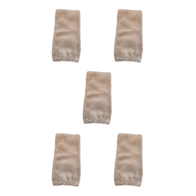 maskred Easy To Wear Winter Plush Over Knee Socks For Extra Warmth Fit Long Leg Warmers khaki 5Set
