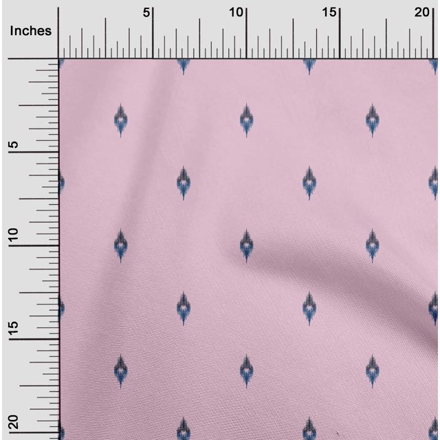 oneOone Georgette Viscose Fabric Small Motif Ikat Decor Fabric Printed BTY 42 Inch Wide