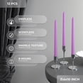 thumbnail image 4 of CANDWAX 10 inch Taper Candles Set of 12 - Dripless and Unscented - Perfect for Dinner and Household Use - Lilac, 4 of 7