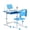 Blue, variant on Qaba Kids Desk and Chair Set Height Adjustable Student Writing Desk, Pink