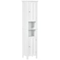 thumbnail image 1 of kleankin Armoire de Rangement Haute pour Salle de Bain avec Étagères, Blanc, 1 of 10