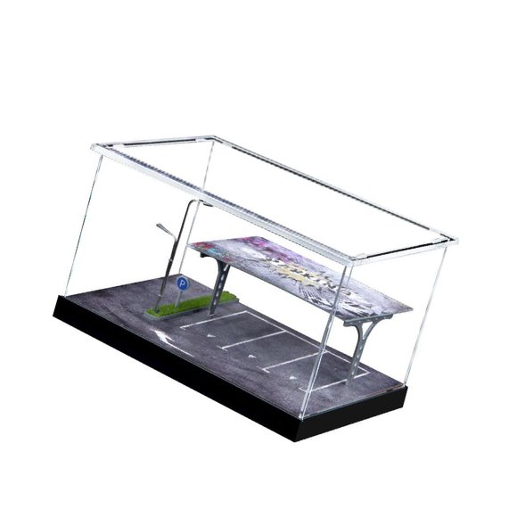 ziyahi 1/64 Scale Parking Lot Decoration Clear Acrylic Dust Collection Box Tabletop