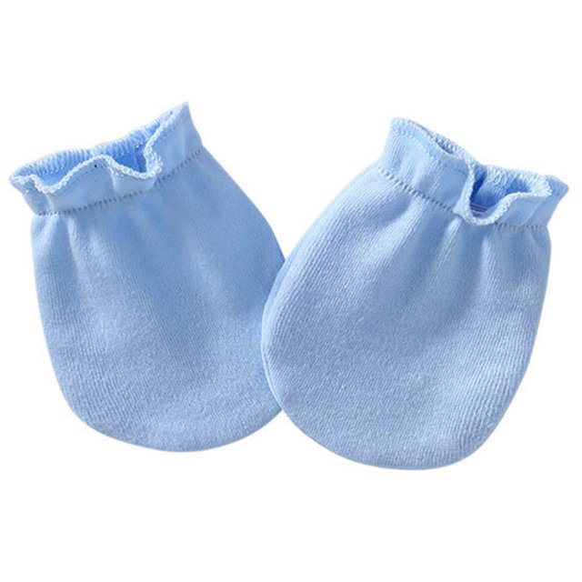Baby Gloves Soft Pure Color Baby Mittens No Scratch Mittens for Newborn Baby