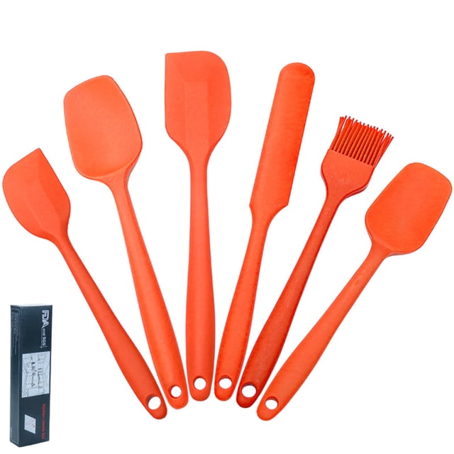 Agiferg Ensemble de 6 Spatules en Silicone Ensemble d'Ustensiles Spatule en Silicone pour Cuisine