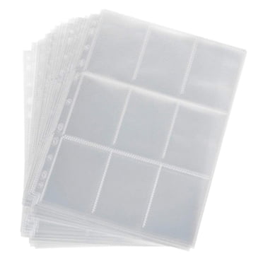 Reliure pour Cartes de Jeu, Protège-Cartes pour Photocartes, Feuilles de Reliure pour Cartes à Échanger, 9 Cases