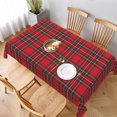 thumbnail image 1 of Nappe de Noël 60 x 84 Pouces Rectangle Rouge Vert à Carreaux Buffalo Nappe Anti-Poussière Résistante aux Plis Rustique pour Fête de Noël, 1 of 5