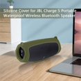 thumbnail image 2 of Silicone Case Skin with Strap for JBL Charge 5 Bluetooth-compatible Speaker (Bla, 2 of 9