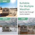 thumbnail image 4 of Wooden Rabbit Hutch Indoor and Outdoor, Large Rabbit Cage Chicken Coop Expandable, Weatherproof Bunny Cage with Anti-Chew Metal Frame Ramp for Backyard Small Animals Rufous, Grey, 4 of 9