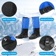 thumbnail image 4 of Unique Bargains Leg Gaiters, Waterproof Shoe Covers Adjustable Snow Boot Gaiter, Blue, L, 4 of 6