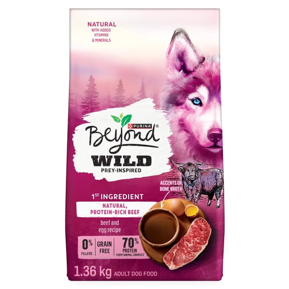 Purina Beyond Wild Beef & Egg Recipe, Dry Dog Food 1.36 kg
