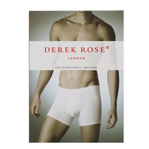 Derek Rose Men's Black Jack Pima Cotton Stretch Open Trunk Boxer Brief - XXL