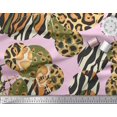 thumbnail image 3 of Soimoi Pink Poly Georgette Fabric Leopard & Wild Animal Skin Print Fabric by The Yard 52 Inch Wide, 3 of 3