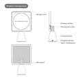 thumbnail image 3 of Makeup Mirror Vanity Mirror with Lights, Lighted Makeup Mirrors 3 Colour Temperature Adjustable Angle LED Desktop Vanity Mirror for Home Travel Modern Dresse Mount Bathroom, 3 of 7