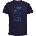 thumbnail image 1 of Shark Keep Calm and Swim Fast Navy Youth T-Shirt, 1 of 1