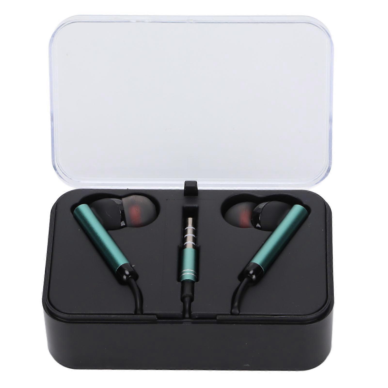 Wired Earbuds Ergonomic Noise Canceling 3.5mm Earphones with Mic and Volume Control for Phones PC