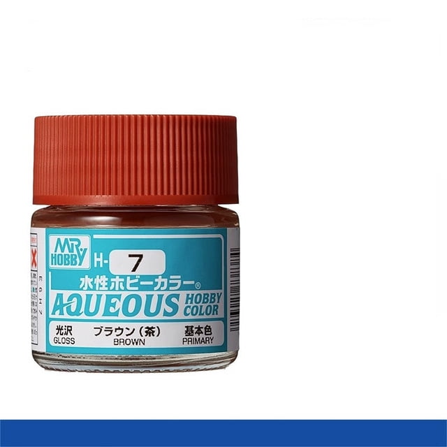 Mr. Hobby Aqueous H7 Gloss Brown Acrylic Paint 10ml for Scale Models & Miniatures