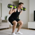 thumbnail image 2 of Soozier 6-in-1 Adjustable Dumbbell Set, 66lbs Free Weights Set, Green, 2 of 10