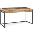 thumbnail image 1 of Allora 60" Solid Wood Modern Computer Desk in Distressed Wheat, 1 of 9
