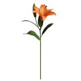 thumbnail image 1 of 1 Branch Artificial Flower No Watering Faux Silk Cloth 2 Heads Spring Lily Simulation Flower Wedding Decoration Photo Prop, 1 of 10