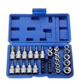 thumbnail image 3 of 34Pcs Torx Socket Set Triple Square Socket Set Torx Bit Socket Set Star Bit Set Male Female Set, 3 of 5