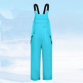 thumbnail image 2 of TIEVOSA Children's Ski Snow Pants Warm Overalls Snowboard Winter Pants（Blue）, 2 of 3