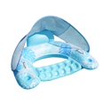 thumbnail image 2 of HILABEE Pool Float with Canopy with Cup Holder Compact Lounger for Lake Summer Beach blue, 2 of 9