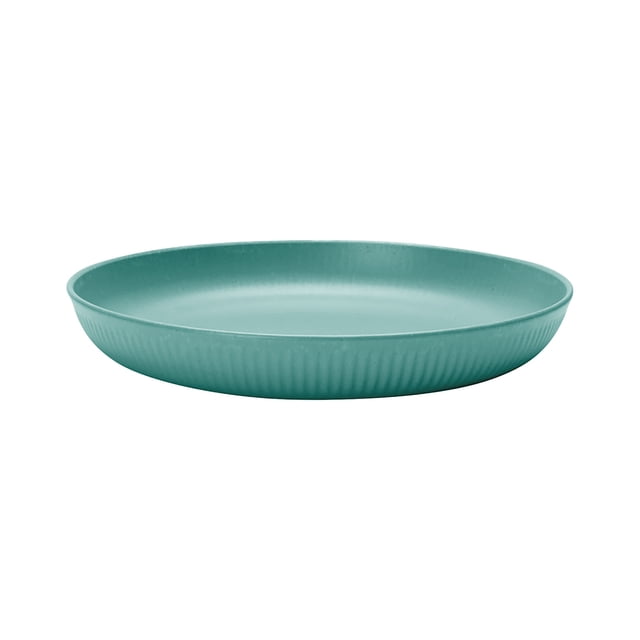Dvruxg Wheat Straw Dinner Plates Set of 4, Microwave Safe Plastic Plates, Stackable Tableware for Family Meals & Parties