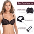 thumbnail image 4 of Wingslove Women's Beauty Sheer Lace Non Padded Underwired Unlined Balconette Bra, 4 of 4