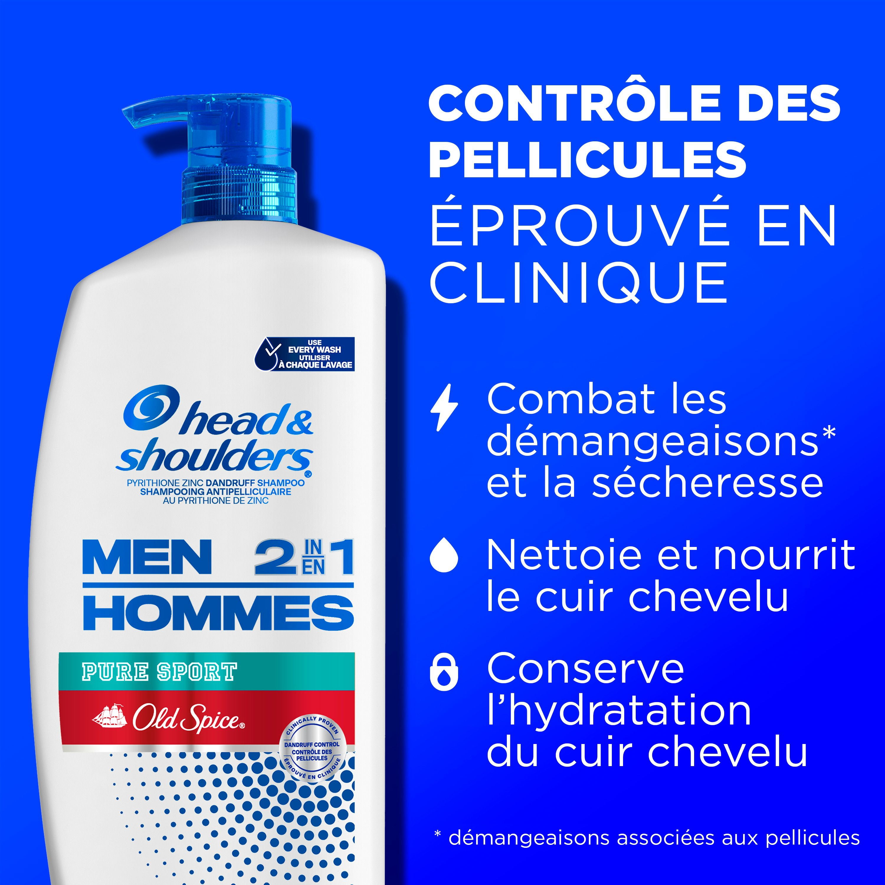 Head & Shoulders Old Spice Pure Sport 2-in-1 Anti-Dandruff Shampoo + Conditioner for Men