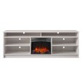 thumbnail image 4 of Ameriwood Home Hendrix 75" TV Stand with Electric Fireplace Insert and 6 Shelves, Black Oak, 4 of 9