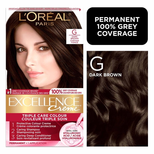 L'Oréal Paris Excellence Crème Teinture pour Cheveux Triple Soin, Coloration Capillaire Permanente