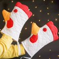 thumbnail image 3 of Gant de Four Coq Drôle Mignon Gants de Four Résistants à la Chaleur Supports de Pot Gants de Cuisson, 3 of 8