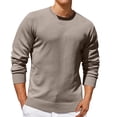 thumbnail image 1 of Jalioing Men's Crew Neck Sweaters Casual Basic Long Sleeve Pullover Sweater Fall Winter Solid Color Knit Shirts, 1 of 5
