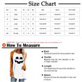 thumbnail image 3 of Costumes d'Halloween pour Femmes 2023 en Liquidation Surdimensionnés Femmes Décontracté Manches Longues Col Rond Hauts Blouse Ample Imprimé d'Halloween, 3 of 5