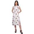 thumbnail image 2 of Moomaya Printed Button Down Sleeveless Kurti Dress With Pocket Casual Work Shirt, 2 of 4