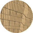 thumbnail image 1 of Ahgly Tapis Rond Lavable en Machine Intérieur Transitionnel Jaune Orange, 4 Pieds Rond, 1 of 7