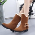 thumbnail image 4 of LSLJS Bottes Unies de Mode pour Femmes, Bottes à Talon Bas Rond pour Femmes, Bottines et Bottillons pour Femmes, Bottes pour Femmes, 4 of 9