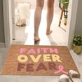 thumbnail image 4 of Cancer Awareness Doormat Ribbon Design Non Indoor Outdoor Custom Welcome Mat for Home Support Cause, 4 of 6