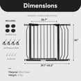 thumbnail image 4 of BalanceFrom Easy Walk-Thru Baby Safety Gate for 29.1”-43.3” Opening, 30” Tall, Graphite, 4 of 10
