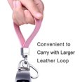 thumbnail image 4 of Wisdompro Genuine Leather Car Keychain, Universal Heavy Duty Key Fob Keychain Leather Key Chain Holder with 3 Keyrings, 4 of 5
