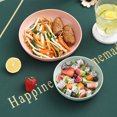 thumbnail image 4 of Langgg Unbreakable Round Plate Nordic Style Wheat Straw Fruit Festival Dishes Smooth Edge Solid Color Plates Tableware Kitchen Pink 21cm, 4 of 8