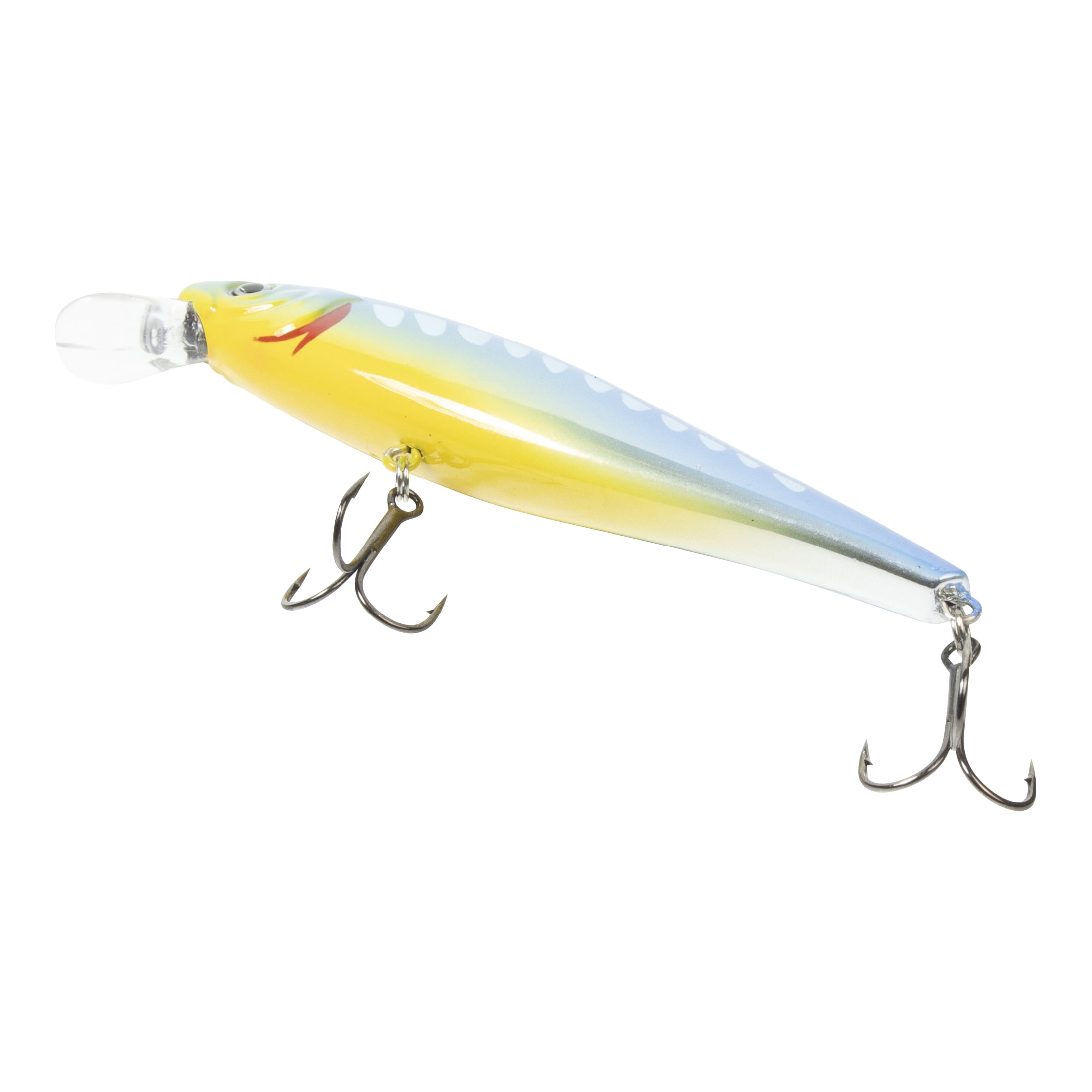 Leurre de pêche Walleye County Piston, 3 1/2 po, 3/8 oz, Chromé Bleu Orange, 1 pièce